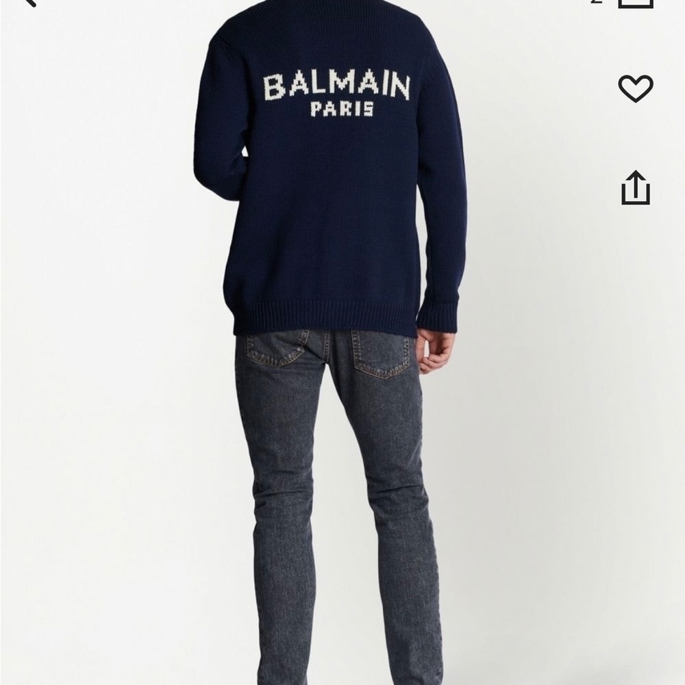 Balmain men’s cardigan navy color